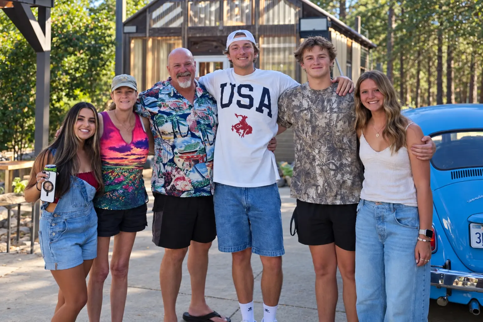 Laurie and Lee Shahin with their sons Julian and Jaiden and their girlfriends